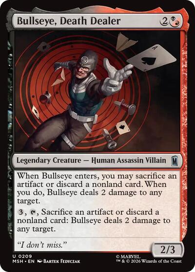 Bullseye, Death Dealer MSH #209 (Near Mint Uncommon) Magic: The Gathering: Marvel Super Heroes