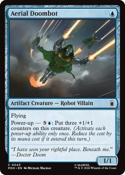 Aerial Doombot Marvel Super Heroes MSH #43 (Common) Magic: The Gathering: