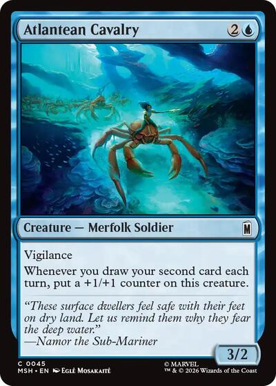Atlantean Cavalry Marvel Super Heroes MSH #45 (Common) Magic: The Gathering: