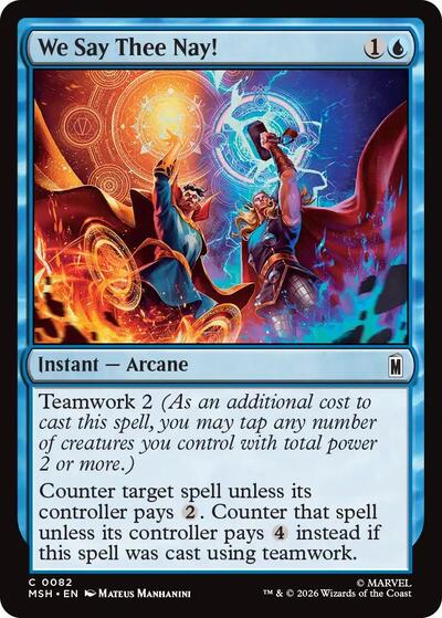 We Say Thee Nay! MSH #82 (Near Mint Common) Magic: The Gathering: Marvel Super Heroes