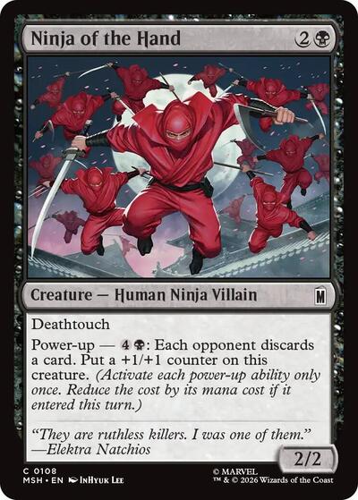 Ninja of the Hand Marvel Super Heroes MSH #108 (Common) Magic: The Gathering:
