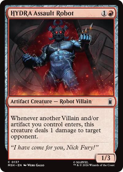 HYDRA Assault Robot MSH #137 (Near Mint Common) Magic: The Gathering: Marvel Super Heroes