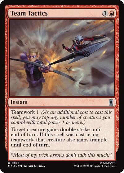 Team Tactics MSH #155 (Near Mint Uncommon) Magic: The Gathering: Marvel Super Heroes