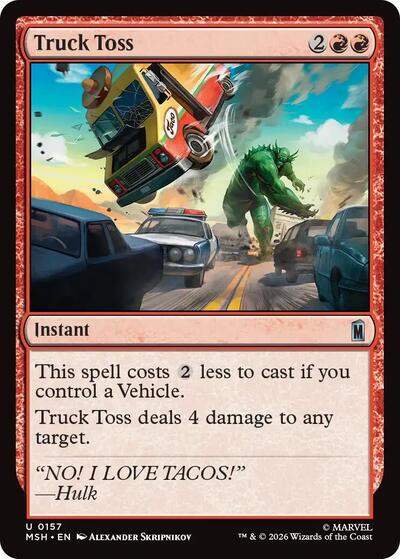 Truck Toss MSH #157 (Near Mint Uncommon) Magic: The Gathering: Marvel Super Heroes
