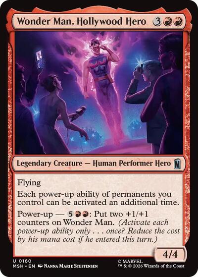 Wonder Man, Hollywood Hero MSH #160 (Near Mint Uncommon) Magic: The Gathering: Marvel Super Heroes