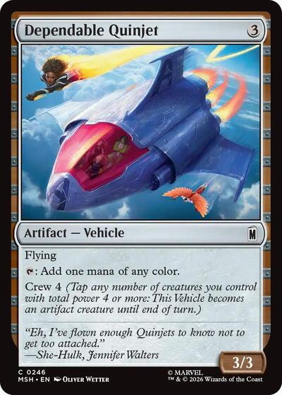 Dependable Quinjet Marvel Super Heroes MSH #246 (Common) Magic: The Gathering:
