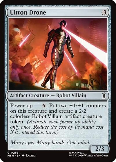 Ultron Drone Marvel Super Heroes MSH #253 (Common) Magic: The Gathering: