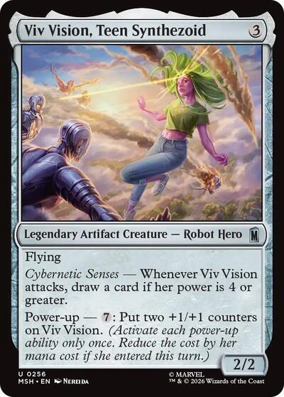 Viv Vision, Teen Synthezoid MSH #256 (Near Mint Uncommon) Magic: The Gathering: Marvel Super Heroes