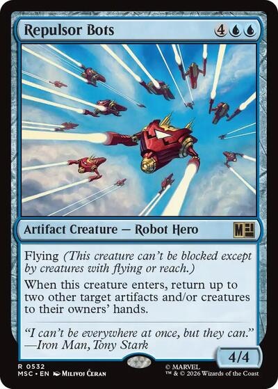 Repulsor Bots MSC #532 (Near Mint Rare) Magic: The Gathering: Commander: Marvel Super Heroes