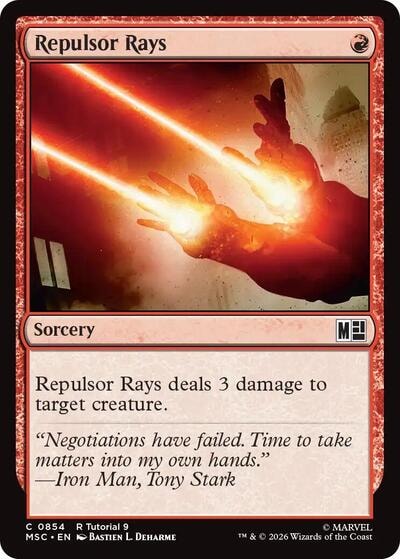 Repulsor Rays (0854) MSC #854 (Near Mint Common) Magic: The Gathering: Commander: Marvel Super Heroes