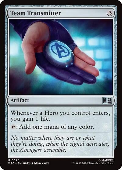 Team Transmitter MSC #573 (Near Mint Uncommon) Magic: The Gathering: Commander: Marvel Super Heroes