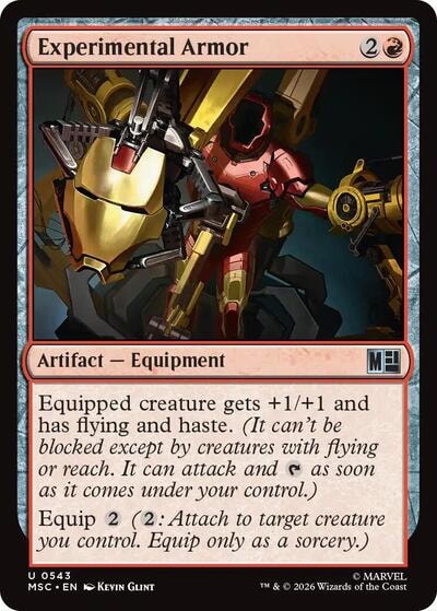 Experimental Armor MSC #543 (Near Mint Uncommon) Magic: The Gathering: Commander: Marvel Super Heroes
