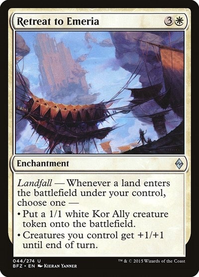 Retreat to Emeria BFZ #44 (Near Mint Uncommon) Magic: The Gathering: Battle for Zendikar