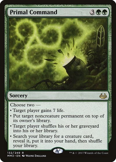 Primal Command MM3 #132 (Lightly Played Rare) Magic: The Gathering: Modern Masters 2017