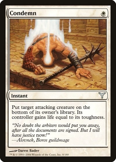 Condemn Dissension DIS #8 (Uncommon) Magic: The Gathering: