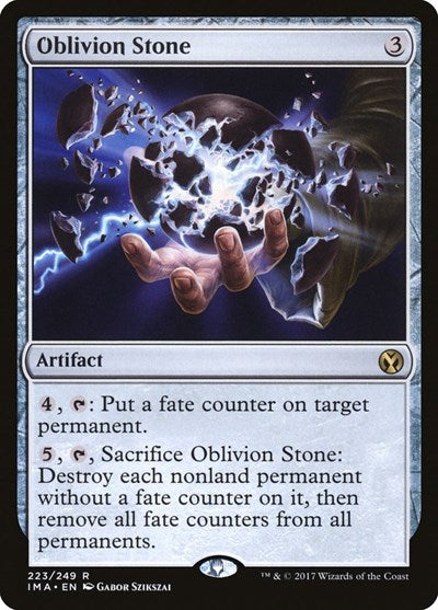 Oblivion Stone IMA #223 (Near Mint Rare) Magic: The Gathering: Iconic Masters