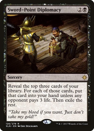 Sword Point Diplomacy Foil XLN #126 (Lightly Played Rare) Magic: The Gathering: Ixalan