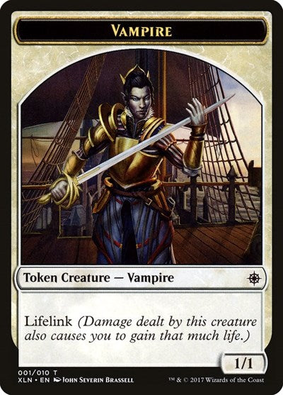 Vampire Token XLN #1 (Near Mint T) Magic: The Gathering: Ixalan