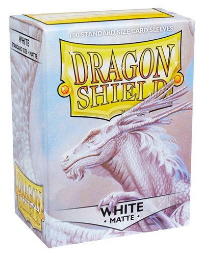 Dragon Shield Matte Sleeves White 100 Pack (Unopened) Card Sleeves: Dragon Shield Card Sleeves
