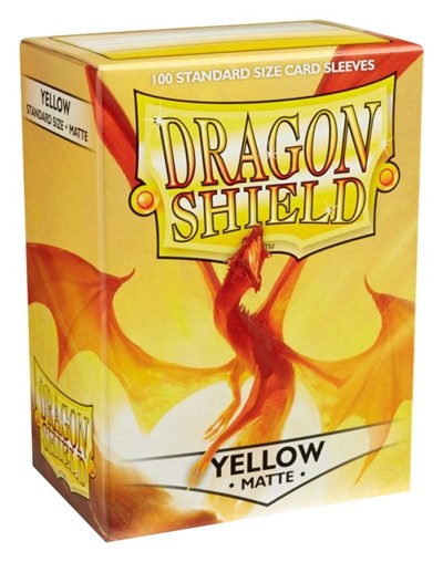Dragon Shield Matte Sleeves Yellow 100 Pack (Unopened) Card Sleeves: Dragon Shield Card Sleeves