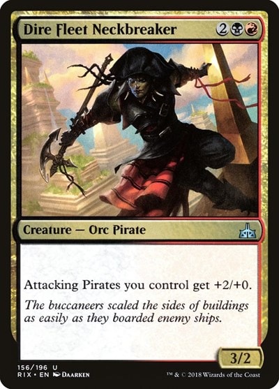 Dire Fleet Neckbreaker RIX #156 (Damaged Uncommon) Magic: The Gathering: Rivals of Ixalan