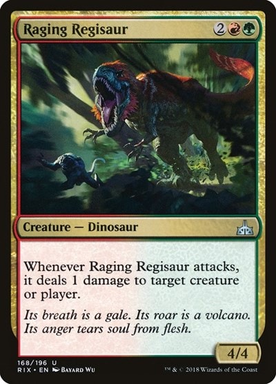 Raging Regisaur RIX #168 (Heavily Played Uncommon) Magic: The Gathering: Rivals of Ixalan