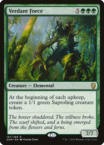 Verdant Force DOM #187 (Heavily Played Rare) Magic: The Gathering: Dominaria