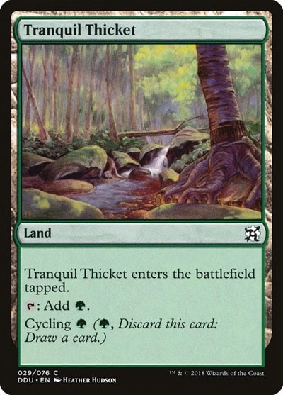 Tranquil Thicket DDU #29 (Moderately Played Common) Magic: The Gathering: Duel Decks: Elves vs. Inventors