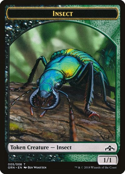 Insect Token GRN #5 (Near Mint T) Magic: The Gathering: Guilds of Ravnica