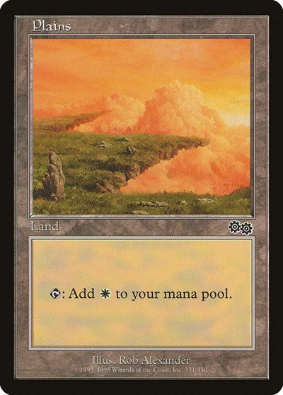Plains 331 USG #331 (Lightly Played Land) Magic: The Gathering: Urza's Saga