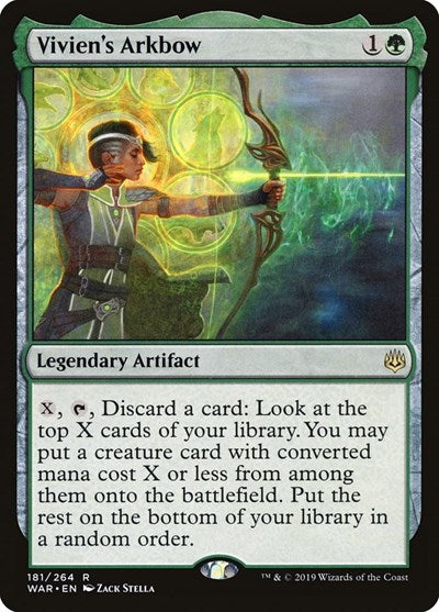 Vivien's Arkbow WAR #181 (Near Mint Rare) Magic: The Gathering: War of the Spark