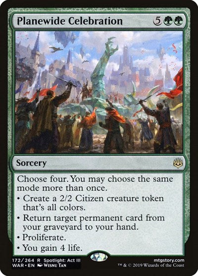 Planewide Celebration WAR #172 (Near Mint Rare) Magic: The Gathering: War of the Spark