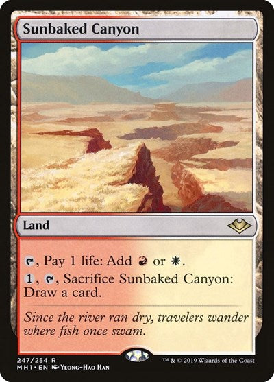 Sunbaked Canyon Foil MH1 #247 (Lightly Played Rare) Magic: The Gathering: Modern Horizons