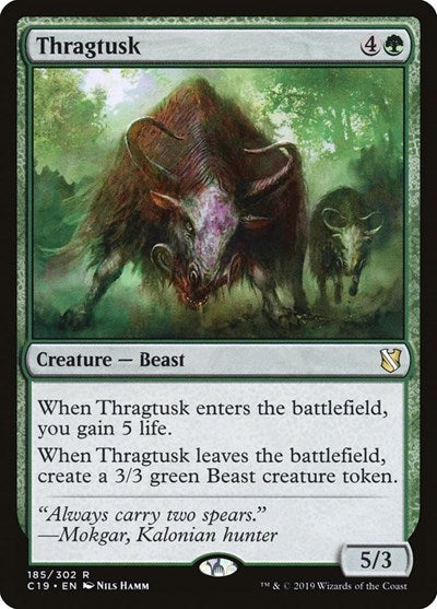 Thragtusk C19 #185 (Near Mint Rare) Magic: The Gathering: Commander 2019
