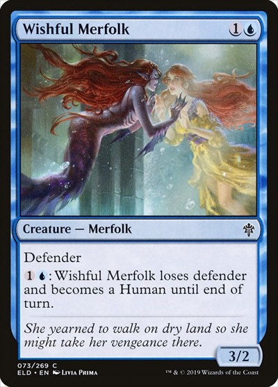 Wishful Merfolk ELD #73 (Near Mint Common) Magic: The Gathering: Throne of Eldraine