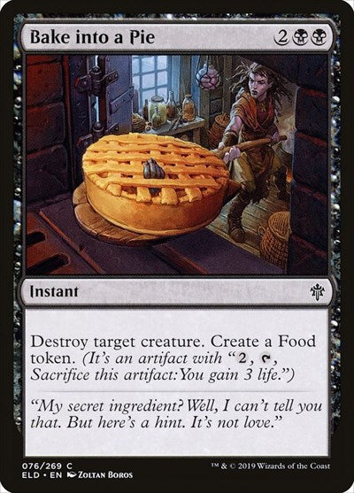Bake into a Pie ELD #76 (Near Mint Common) Magic: The Gathering: Throne of Eldraine