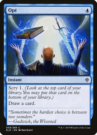 Opt ELD #59 (Near Mint Common) Magic: The Gathering: Throne of Eldraine