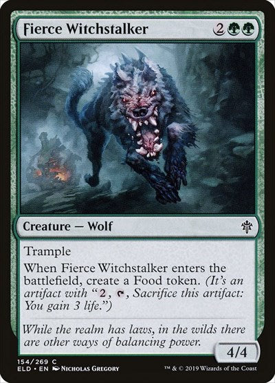 Fierce Witchstalker ELD #154 (Near Mint Common) Magic: The Gathering: Throne of Eldraine