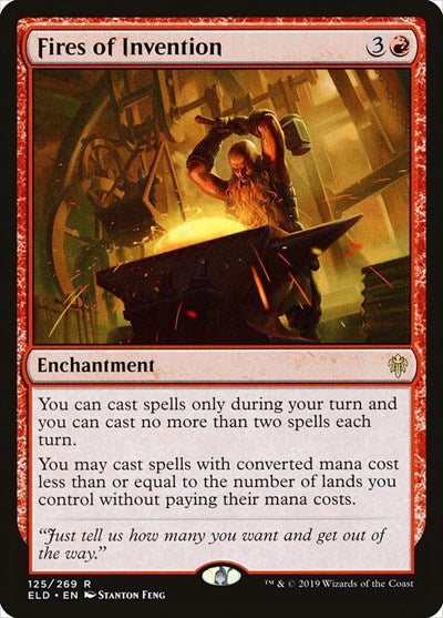 Fires of Invention ELD #125 (Near Mint Rare) Magic: The Gathering: Throne of Eldraine