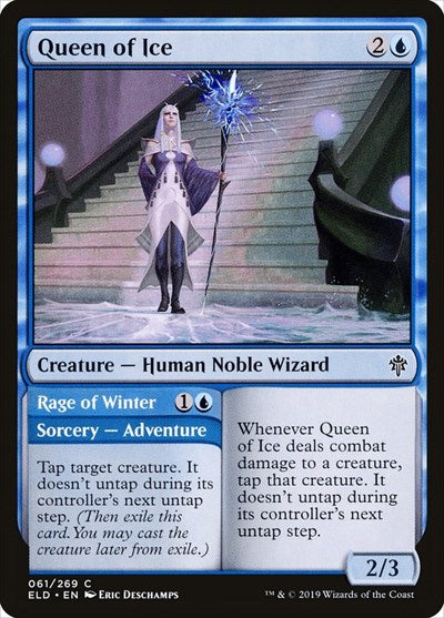 Queen of Ice ELD #61 (Near Mint Common) Magic: The Gathering: Throne of Eldraine