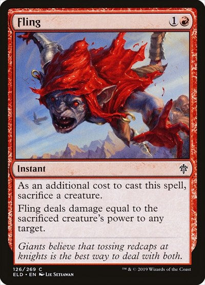 Fling ELD #126 (Near Mint Common) Magic: The Gathering: Throne of Eldraine