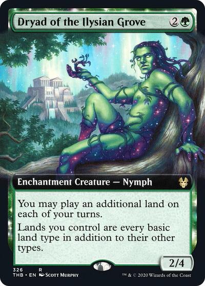 Dryad of the Ilysian Grove Extended Art Foil THB #326 (Near Mint Rare) Magic: The Gathering: Theros Beyond Death