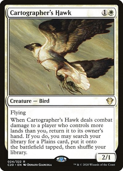 Cartographers Hawk C20 #24 (Near Mint Rare) Magic: The Gathering: Commander 2020