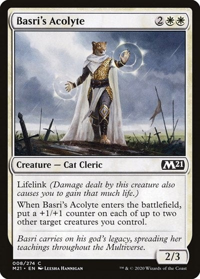 Basris Acolyte M21 #8 (Near Mint Common) Magic: The Gathering: Core Set 2021