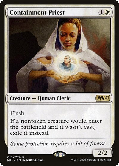 Containment Priest Foil M21 #13 (Near Mint Rare) Magic: The Gathering: Core Set 2021