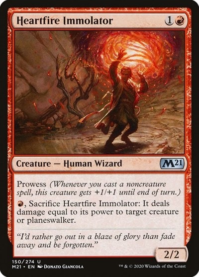 Heartfire Immolator M21 #150 (Near Mint Uncommon) Magic: The Gathering: Core Set 2021