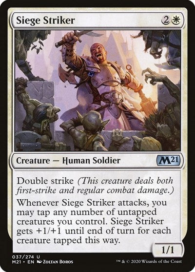 Siege Striker M21 #37 (Near Mint Uncommon) Magic: The Gathering: Core Set 2021