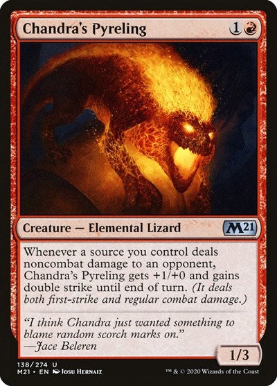 Chandras Pyreling M21 #138 (Near Mint Uncommon) Magic: The Gathering: Core Set 2021