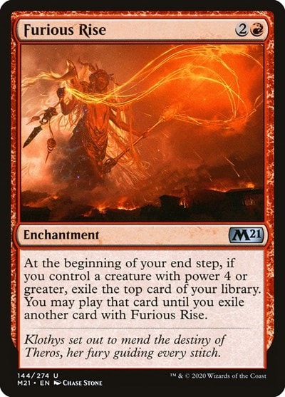 Furious Rise M21 #144 (Near Mint Uncommon) Magic: The Gathering: Core Set 2021