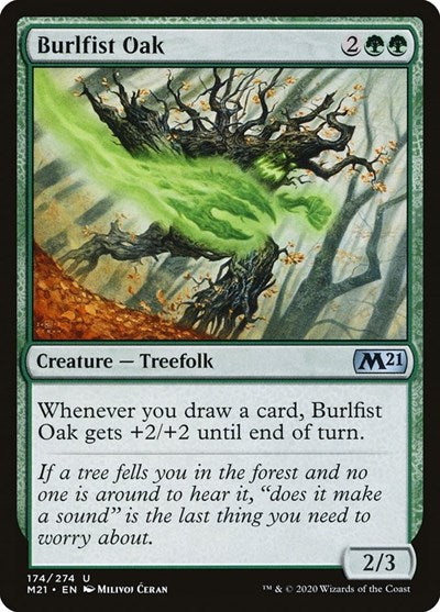 Burlfist Oak M21 #174 (Near Mint Uncommon) Magic: The Gathering: Core Set 2021